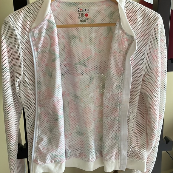 Chic and classy, white net throw on jacket - Picture 10 of 11